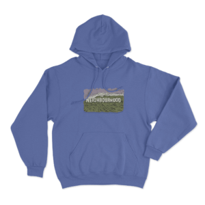 Hollywood Sign Unisex Hoodie Blue