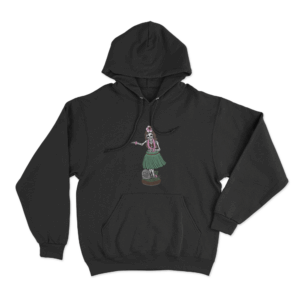Hula Girl Unisex Hoodie Black