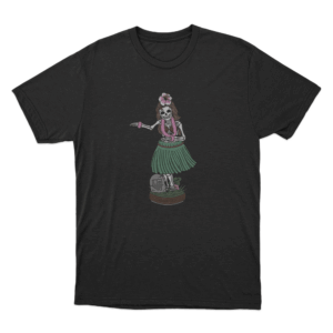 Hula Girl Unisex T Shirt Black