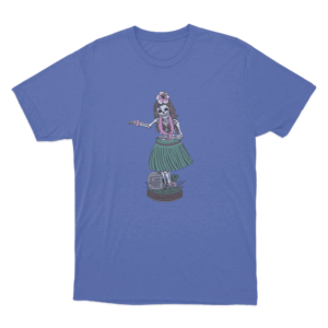 Hula Girl Unisex T Shirt Blue